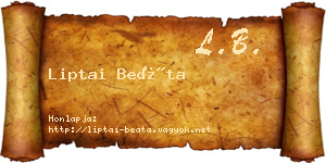 Liptai Beáta névjegykártya