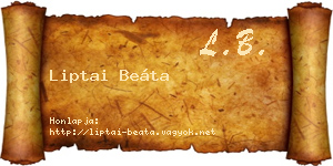 Liptai Beáta névjegykártya