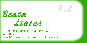 beata liptai business card